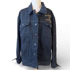 WRANGLER X YELLOWSTONE Y UNLINED DENIM JACKET IN BLACK